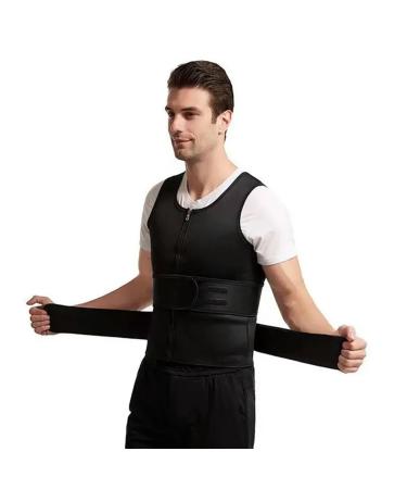 Adjustable Men Back Waist Posture Corrector Adult Correction Belt Waist Trainer Shoulder Black L