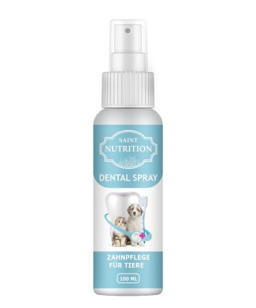 Saint Nutrition - Dental spray for dogs & cats - dental care/tooth cleaning for dog puppy & cat combat against bad breath/mulat smell and remove tartar/plaque 100 ml content - Buy Online on GoSupps.com