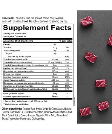 SmartyPants Adult Daily Mineral Vitamins Soft Chews - Immune Support & Energy - 60 Count - Buy Online on GoSupps.com