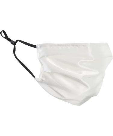 HABAC STUDIO Pack of 5 Satin Silk Face Masks Reusable Cover Bandana Balaclavas Face Masks Washable UK Black Face Mask with Nose Wire Pleated Face Mask for Women Men Adjustable. White - Buy Online on GoSupps.com
