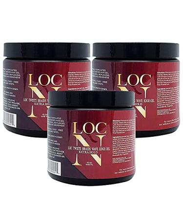 LOC N EDGE Gel Extra Hold 16 Oz (Pack of 3) - Strong Hold for All-Day Styling - Buy Online on GoSupps.com