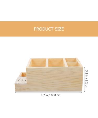 Beaupretty Desk grinding head storage desk pen pencil holder makeup brush finger nail art tool organizer remote control organizer grinding head holder drill rig wooden Tool Makeup - Buy Online on GoSupps.com