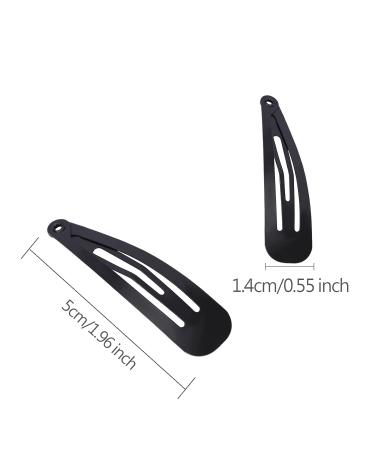 50 Pieces Black Hair Clips - 5cm Metal Hair Accessories for Girls & Children - Perfect for Every Hairstyle - Buy Online on GoSupps.com