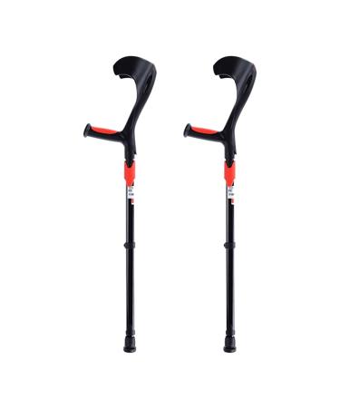 Forearm Crutches Adults Aluminum Ergonomic Crutches Lightweight Orthopedic Crutches Walkers for The Elderly Disableda (Size : 1 Pair) Anniversary Lucky Star