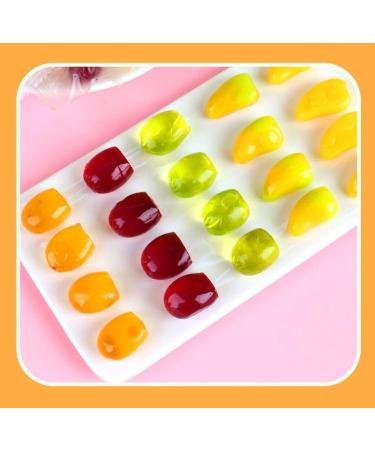 Mango fruit juice gummies Peelable passion grape gummy candy Fruit soft candy chewing candy Assorted sweets Sour and sweet fruit fudge Dessert Children's snacks (Mango 1 box) Mango 1 box - Buy Online on GoSupps.com