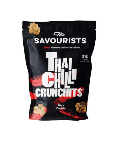 The Savourists Savoury Snacks | High Protein | Vegetarian | High Fibre | Resealable Bag | Thai Chilli Crunchits (8x60g) Thai Chilli (8 x 60g) - Buy Online on GoSupps.com