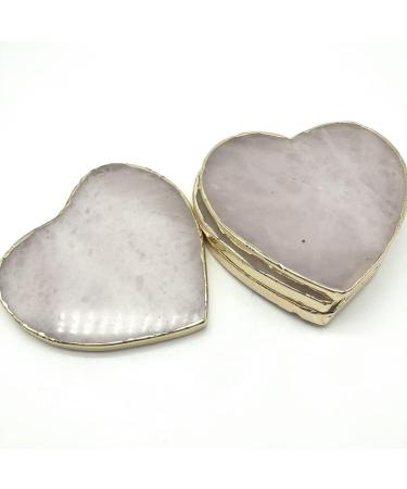 1PC Natural Pink Heart Piece Cup Polished Electroplate Original Specimen Office Decor NaturalStones and Can be Used for ningxiao - Buy Online on GoSupps.com