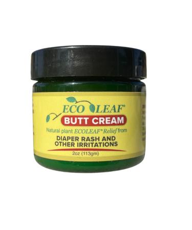 ECOLEAF Butt Cream Symptomatic Rash Relief | Made in the USA with Organic Plant Extracts & Oils | Great for Diaper Rashes  Chafing  Burns  Cuts  Itching | Designed for Babies  Kids  Adults  Athletes 1 Pack