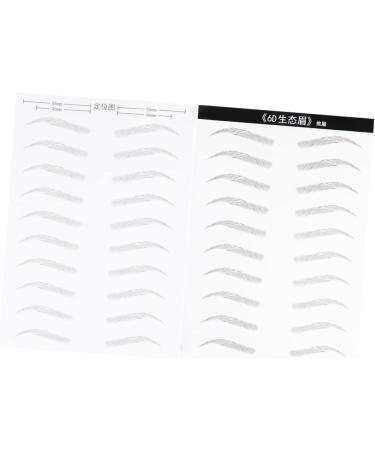 Beavorty 6 Sheets Pairs Faux Eyebrow Artificial Eyebrow Patch Eyebrow Stickers Makeup Tools Disposable 3d - Buy Online on GoSupps.com