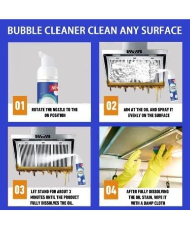 Bexe Bubble Cleaner Foaming Heavy Oil Stain Cleaner All-purpose Rinse-free Cleaner Spray Stubborn Grease & Grime Remover Powerful Stain Removing Foam Cleaner (1pcs) - Buy Online on GoSupps.com