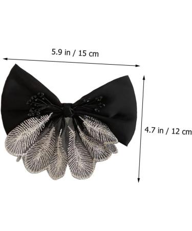 FOMIYES Bow Hairpin Headress Bow Womens Hair Clips Black Hair Bow Hair Ties for Women Bowknot Hair Pin Womens Hair Accessories Xmas Bowknot Headwear Bow Ribbon Fabric Halloween Miss - Buy Online on GoSupps.com