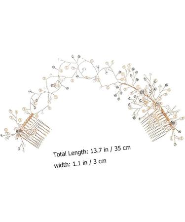 DOITOOL Crystal Double Hair Comb Bridal Hair Comb Wedding Hair Vine for Brides Bridal Hair Accessories for Wedding Decorative Hair Combs Bridesmaid Headgear Alloy Manual - Buy Online on GoSupps.com