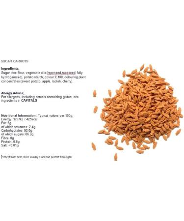 Sugar Carrot Sprinkles 50g bag - Buy Online on GoSupps.com