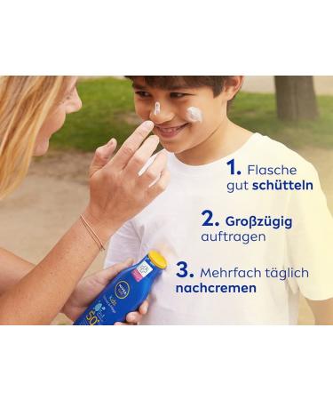 Nivea Sun Kids Protection & Care Sun Milk SPF 50+ - Waterproof Nourishing Sunscreen for Sensitive Skin (200ml) - Safe for Children - Buy Online on GoSupps.com