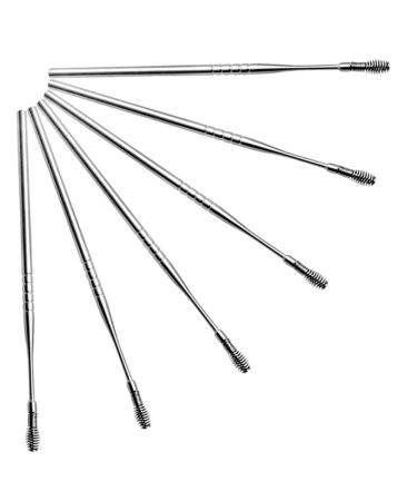 FRCOLOR 6pcs Ear Pick Spring Ear Pick Earwax Cleaning Tool Stainless Steel Ear Spoon Ear Scoop Stainless Steel Silver Spiral Ear Removal Tool Ear Wax Removing Tool