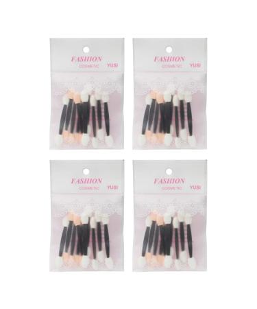 Lurrose 40th sponge stock eye make-up brush mini cosmetic brushes Essential glitter blid shadow brush cosmetic eyeshadow brush flat flatter eye brush double-sided cosmetics plastic ABS