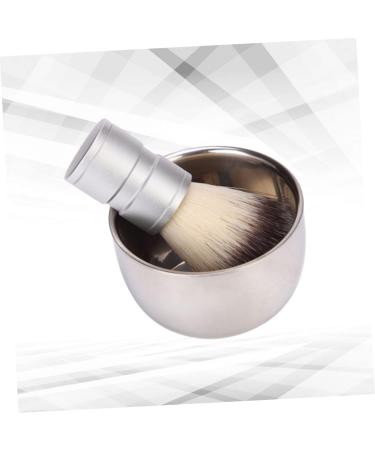Minkissy Men's Razor Brush & Shaving Bowl Set | Stainless Steel Travel Beard Brush for Grooming | Perfect for Shaving Cream and Gentle Bristles - Buy Online on GoSupps.com