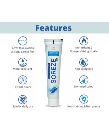 Verem Soreze Bed Sores Prevention Gel | Clinically Proven Skin Protectant | Silicone Barrier Layer for Bed Sore Prevention | 50gm Pack - Buy Online on GoSupps.com