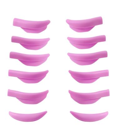 Lash Lift Pads Shield  DIY Eyelash Lift Pad Perm Rod 6 Size Lifting Pads Rapid Perming Curl Guards Stay on Eyes Well Lami Lamination Roller Shields For Lifting Tinting Design for Glue/ Balm Mega L curl- Lavender Purple