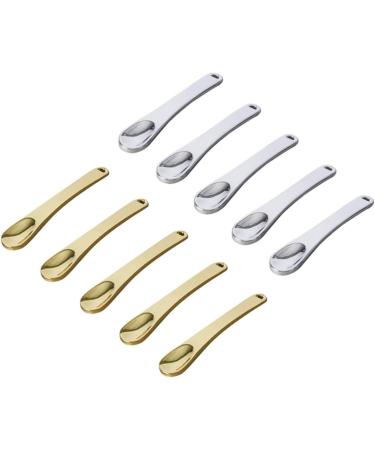 FRCOLOR Lot De 4 Cuill res Maquillage En M tal Pour Masque Facial 5 Pi ces X 4 6X1.2cmx4pcs dor x4pcs - Buy Online on GoSupps.com