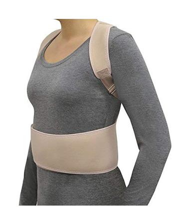 Medical-Grade Adjustable Magnetic Posture Support Back Brace | Relieve Neck & Back Pain | Improve Posture (Small Tan) - Poscure  - Buy Online on GoSupps.com