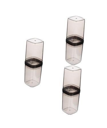 Magiclulu 3 piece toothpaste toothbrush cup travel toothbrush case case dental toothbrush container toothpaste outdoor holder toothbrush outdoor keeper travel toothpaste grayx3st 20.5x6cmx3pcs