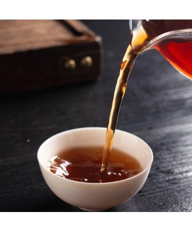 HQZM Yunnan Puer Ripe Tea Soft Ripe Menghai Flavor 357g Orchid Fragrance All Over Unique Tea Charm - Buy Online on GoSupps.com