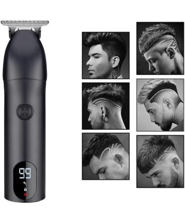 High-Quality Hair Clippers for Men - Rechargeable Barber Shop Trimmer & T-Blade for Precise Hairstyle Carving (LCD Black - Buy Online on GoSupps.com