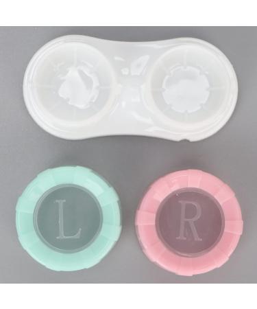 Agate Contact Lens Containers Set 6 Portable Holders with Fluid Bottle & Tweezers for Home & Travel | Durable Plastic Lens Case - Buy Online on GoSupps.com