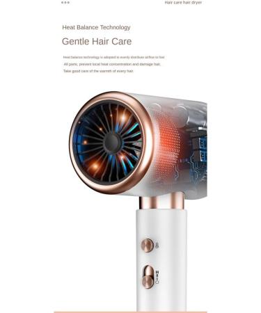 Srutueo US Plug Hair Dryer Strong Powered Hot Cold Wind Hair Dryer 1500W 5-Step Hair Dryer Easy to Use - Buy Online on GoSupps.com
