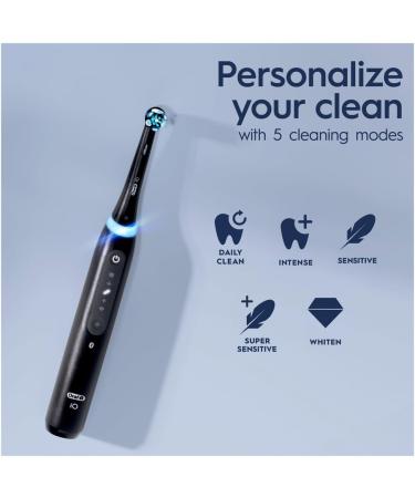 Oral-B iO5 Electric Toothbrush with Black + Toothbrush Heads Pack of 4 Counts Black + Refills - Buy Online on GoSupps.com