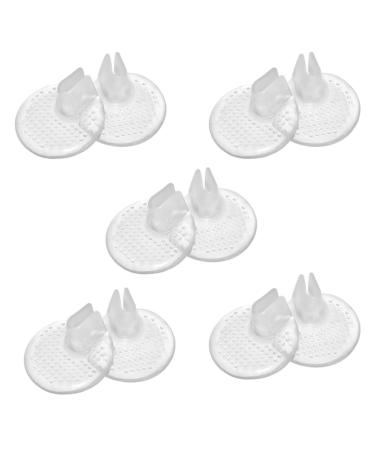 10 PCS Sandal Toe Guard Flip Flop Pads Cushions Sandal Toe Protectors Sandal Silicone Gel Toe Inserts Clear Toe Pads for Heels