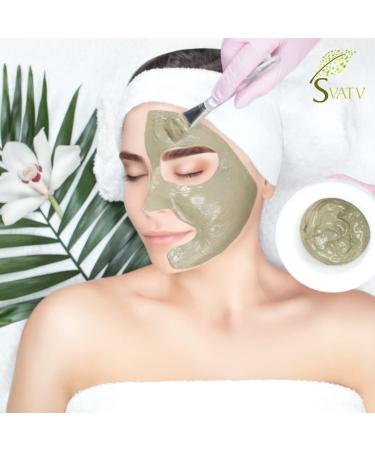 SVATV Herbal French Green & Rose Clay Powder - Hydrating Face Mask for Men & Women 8oz - Buy Online on GoSupps.com