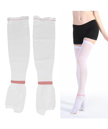 Fyearfly Compression Stockings - 15-20 mmHg Breathable Thigh High Support Stockings for Optimal Comfort - White - Buy Online on GoSupps.com