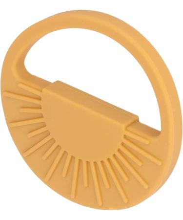 Garosa Baby Silicone Teether Toy - Easy to Hold Semi Circular Sun Teething Toy - Infant Molar Teether for Soothing Teething Discomfort - Yellow - Buy Online on GoSupps.com