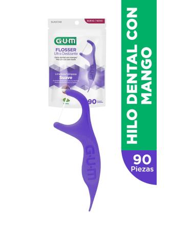 GUM Comfort Slide Flossers - Fresh Mint, 90 Count Dental Floss Picks for Tight Spaces - Buy Online on GoSupps.com