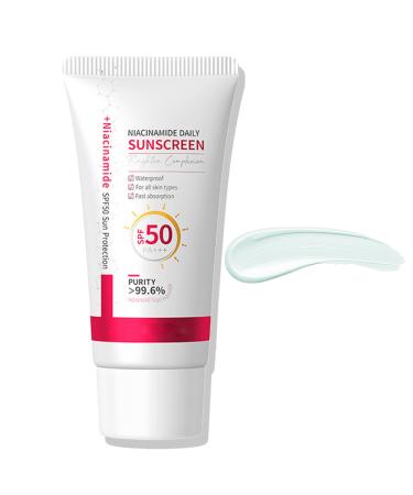 Niacinamide Sunscreen for Face SPF 50 - Facial Sunscreen SPF 50 - Face Sunscreen Water Resistant&Long-Lasting - Niacinamide Daily Sunscreen No White Cast & Hydrating - Sun Screen for All Skin Types