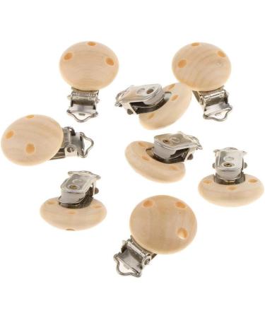 Tubayia 15 Pieces Wooden Pacifier Clip Set | Natural Pacifier Holders for Babies & Children - International Shipping - Buy Online on GoSupps.com