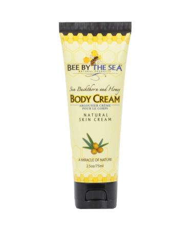 Bee by the Sea Nourishing Natural Sea Buckthorn and Honey Body Cream for Dry Skin Repair (2.5 oz  1 Pack)