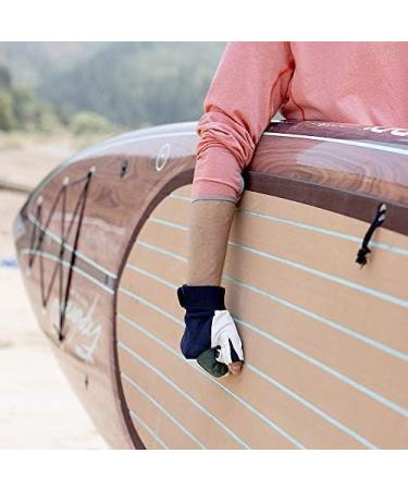 MRX Sailing Gloves for Men & Women - Paddle, Row, Fish & Ski with Comfort | Short Finger Kayaking Gloves in Blue, Grey & White - Large - Buy Online on GoSupps.com