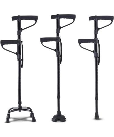 Adjustable Crutches Walking Stick 4-Legged Multifunctional Disabled Intelligent Walking Crutches Fashionable Bathing in Sunlight - Buy Online on GoSupps.com