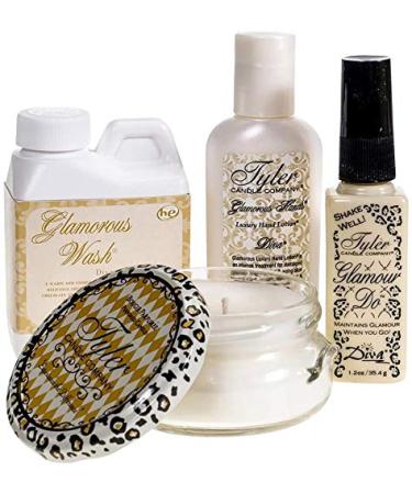Tyler Candle - Diva - Glamorous Suite IV - 4oz wash 3oz Candle 2oz Hand Lotion 1.2oz Glamour do (2 Set)