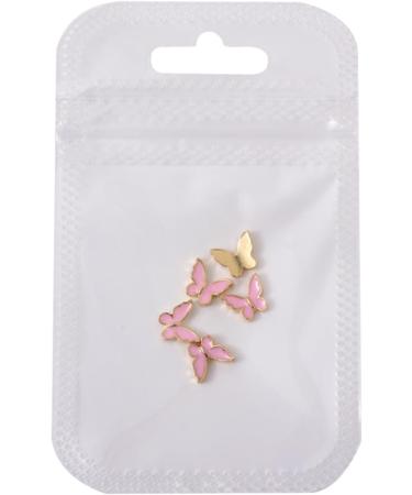 FEIlei 5Piece Colorful Metal Butterfly Nail Decoration Butterfly Charm for DIY Manicure - Buy Online on GoSupps.com