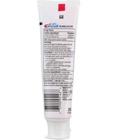 Crest Kid's Toothpaste Cavity Protection Gel Formula Bubblegum 4.2 Ounce - 6 Pack - Buy Online on GoSupps.com