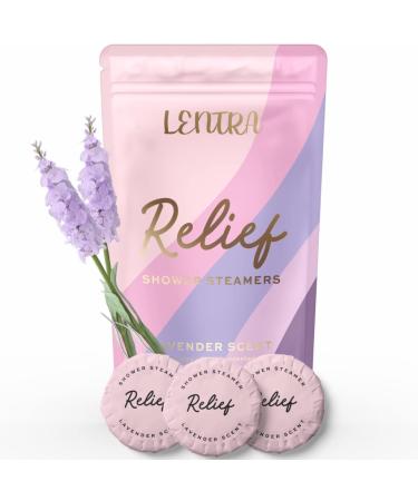 Lentra Shower Steamers Lavender 18 Pack - Aromatherapy Shower Bath Bombs Self Care and Relaxation Birthday Gifts for Women and Men.