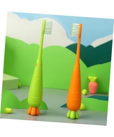 Minkissy 12 STK Carrot Toothbrushes for Kids | Fun Children's Hand Toothbrushes | Train Healthy Dental Habits - Buy Online on GoSupps.com