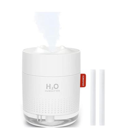 Humidifiers for Home Bedroom 500ML Cool Mist Humidifier with Night Light Waterless Auto-Off Whisper-Quiet Air Humidifier Up to 10-16 Hours Continuous Use for Baby Bedroom Plants Office White