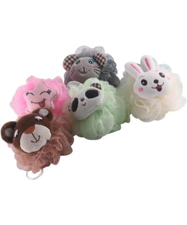 Angoily 5pcs Luffa Sponges - Exfoliating Body Scrubber Puff for Bath & Shower | Loofah Massage Ball Pouf - Buy Online on GoSupps.com