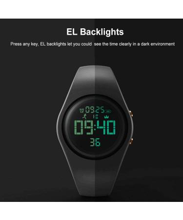 Simple Fitness Tracker Swim Waterproof No APP Need Step Counter Walking 3D Non-Bluetooth Walking Pedometer Watch with Vibration Alarm Clock/Calorie Burned/Distance/Alarm/Stopwatch for Kids Women Men Black - Buy Online on GoSupps.com