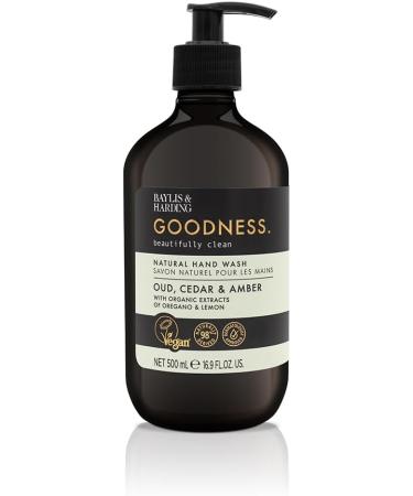Baylis & Harding Goodness Oud Cedar & Amber Natural Hand Wash 500 ml (Pack of 3) - Vegan Friendly 500 ml (Pack of 3) Oud Cedar & Amber - Buy Online on GoSupps.com